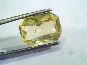 8.03 Ct Unheated Untreated Natural Ceylon Yellow Sapphire Gemstone