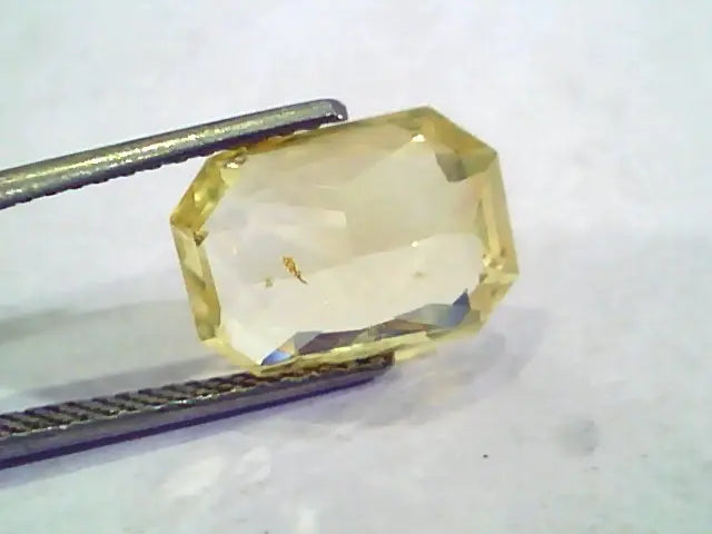 8.03 Ct Unheated Untreated Natural Ceylon Yellow Sapphire Gemstone