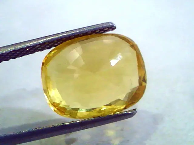 8.04 Ct IGI Certified Unheated Natural Ceylon Yellow Sapphire AAAAA