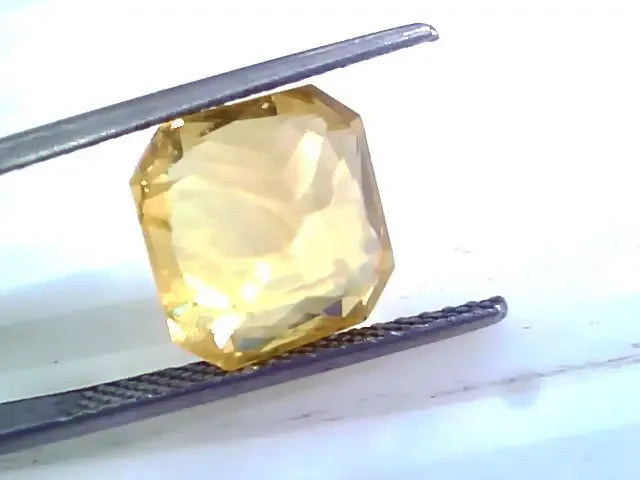 8.22 Ct Unheated Untreated Natural Ceylon Yellow Sapphire AAAAA - Venus Gems