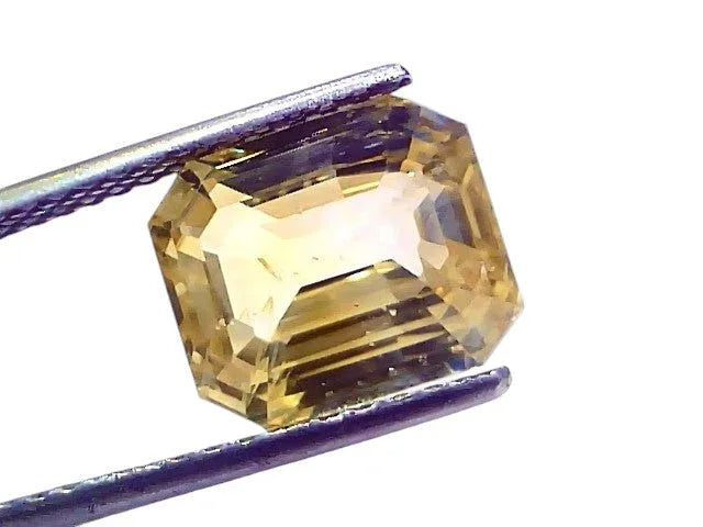 8.09 Ct IGI Certified Unheated Untreated Natural Ceylon Yellow Sapphire AAAA - Venus Gems