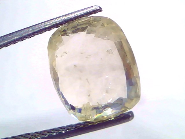 8.11 Ct Certified Unheated Natural Ceylon Yellow Sapphire Pukhraj – 8.91 Ratti