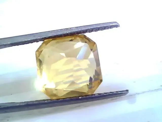 8.08 Ct Unheated Untreated Natural Ceylon Yellow Sapphire AAAAA - Venus Gems