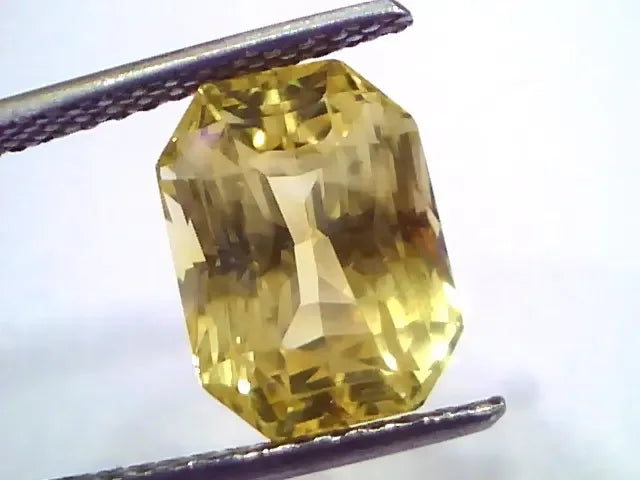 8.28 Ct IGI Certified Unheated Untreated Natural Ceylon Yellow Sapphire - Venus Gems
