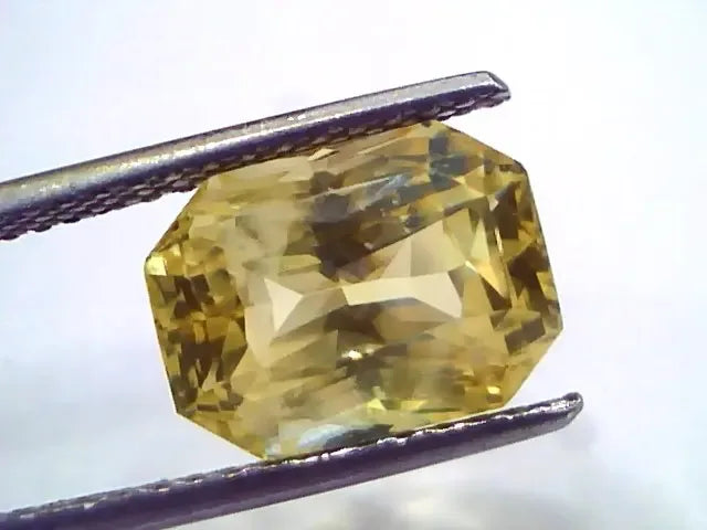 8.28 Ct IGI Certified Unheated Untreated Natural Ceylon Yellow Sapphire - Venus Gems