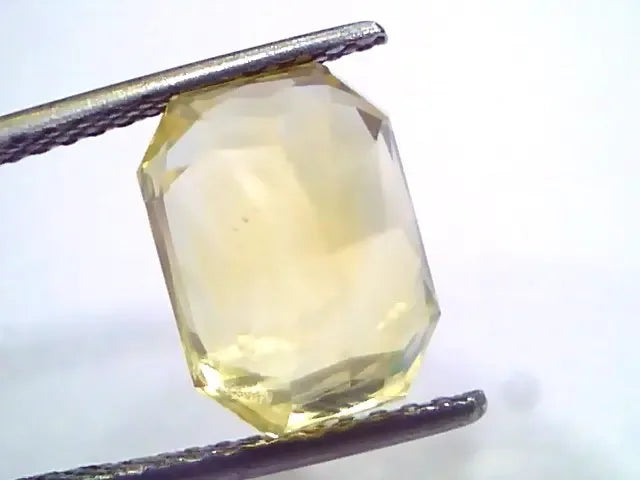 8.28 Ct IGI Certified Unheated Untreated Natural Ceylon Yellow Sapphire - Venus Gems