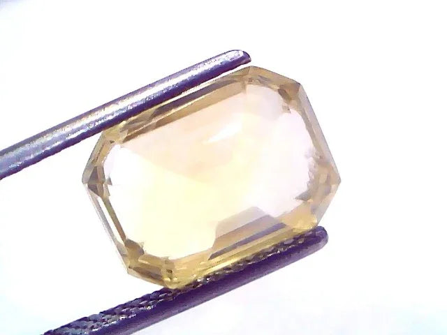 8.32 Ct GII Certified Unheated Untreated Natural Ceylon Yellow Sapphire Pukhraj - Venus Gems