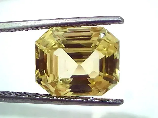 8.35 Ct IGI Certified Unheated Untreated Natural Ceylon Yellow Sapphire AAA - Venus Gems