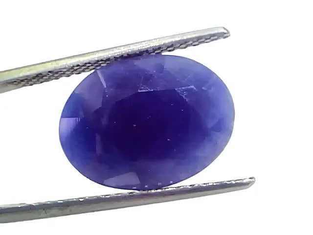8.37 Ct Certified Unheated Untreated African Blue Sapphire Neelam Stone - Venus Gems
