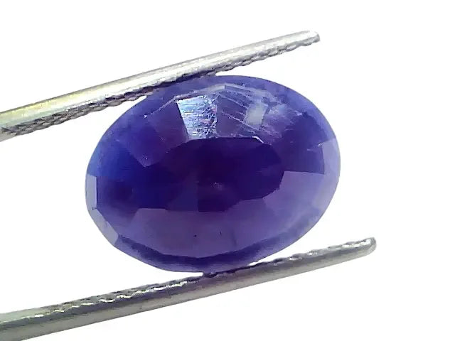 8.37 Ct Certified Unheated Untreated African Blue Sapphire Neelam Stone - Venus Gems