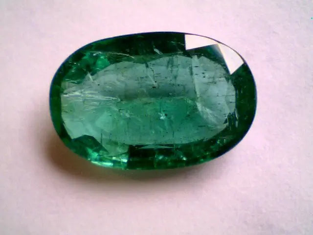 8.38 Ct Bright Green Untreated Natural Zambian Emerald Gemstone