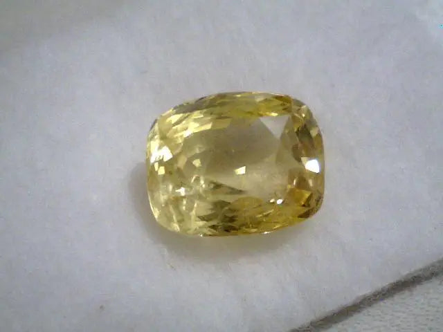 8.40 Carat Unheated Untreated Natural Ceylon Yellow Sapphire
