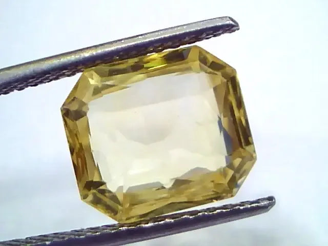 8.50 Ct GII Certified Unheated Untreated Natural Ceylon Yellow Sapphire - Venus Gems