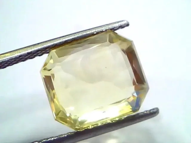 8.50 Ct GII Certified Unheated Untreated Natural Ceylon Yellow Sapphire - Venus Gems