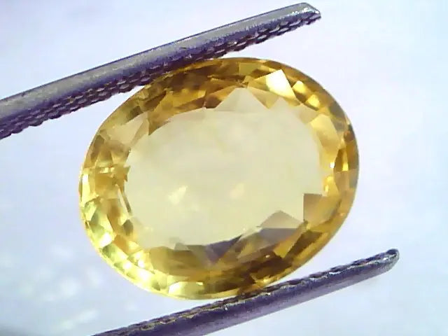 8.61 Ct Unheated Untreated Natural Ceylon Yellow Sapphire AAAAA