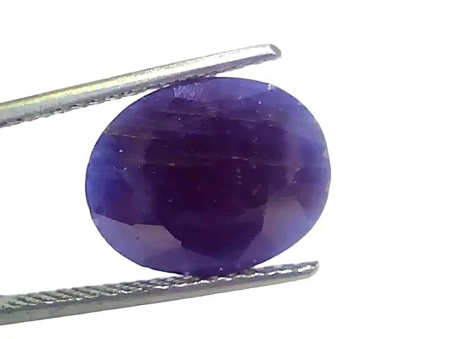 8.63 Ct Certified Unheated Untreated African Blue Sapphire Neelam Stone - Venus Gems