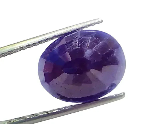 8.63 Ct Certified Unheated Untreated African Blue Sapphire Neelam Stone - Venus Gems