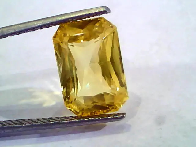 8.68 Ct Unheated Untreated Natural Ceylon Yellow Sapphire Gemstone