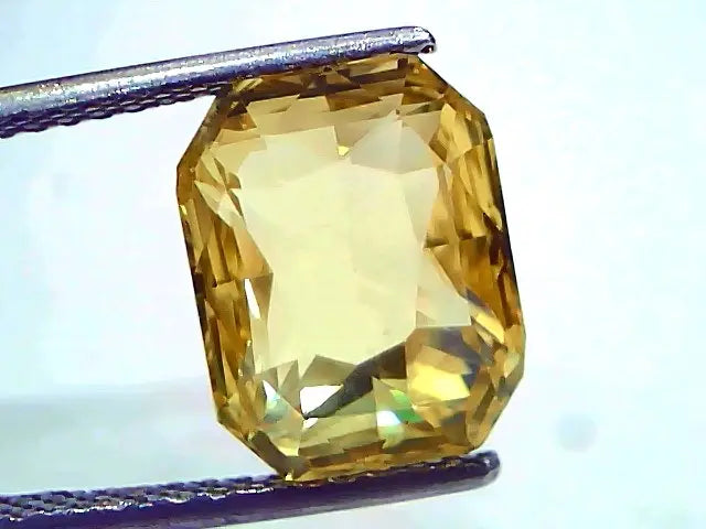 8.78 Ct IGI Certified Unheated Untreated Natural Ceylon Yellow Sapphire AAA