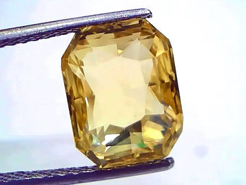 8.78 Ct IGI Certified Unheated Untreated Natural Ceylon Yellow Sapphire AAA