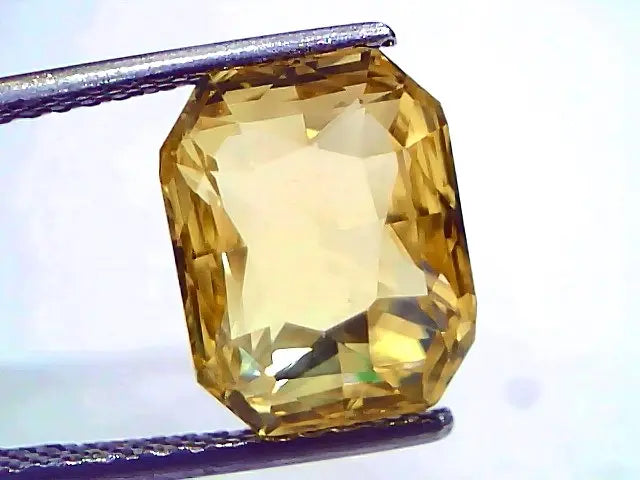 8.78 Ct IGI Certified Unheated Untreated Natural Ceylon Yellow Sapphire AAA