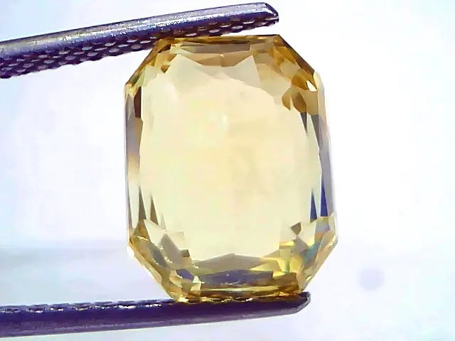 8.78 Ct IGI Certified Unheated Untreated Natural Ceylon Yellow Sapphire AAA