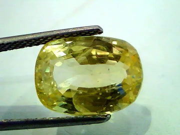 8.93 Ct GII Certified Unheated Untreated Natural Ceylon Yellow Sapphire