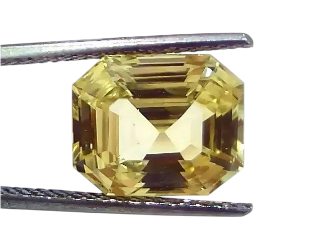 8.35 Ct IGI Certified Unheated Untreated Natural Ceylon Yellow Sapphire AAA - Venus Gems
