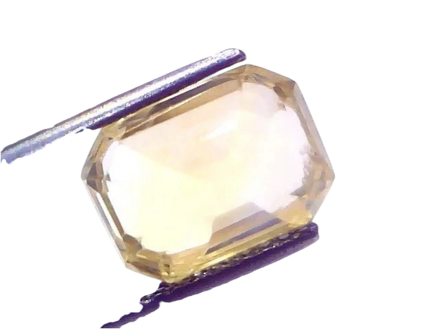 8.32 Ct GII Certified Unheated Untreated Natural Ceylon Yellow Sapphire Pukhraj - Venus Gems