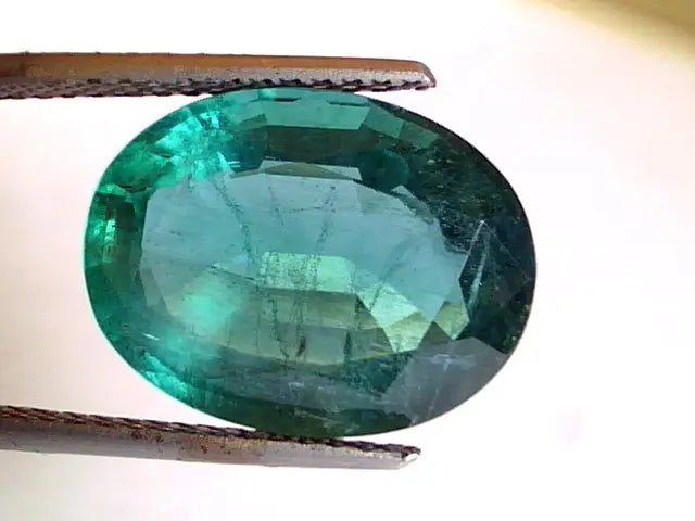 9.11 Ct Bright Green Untreated Natural Zambian Emerald Gemstone AAA