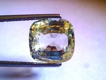 9.11 Ct Unheated Untreated Pale Whitish Natural Yellow sapphire