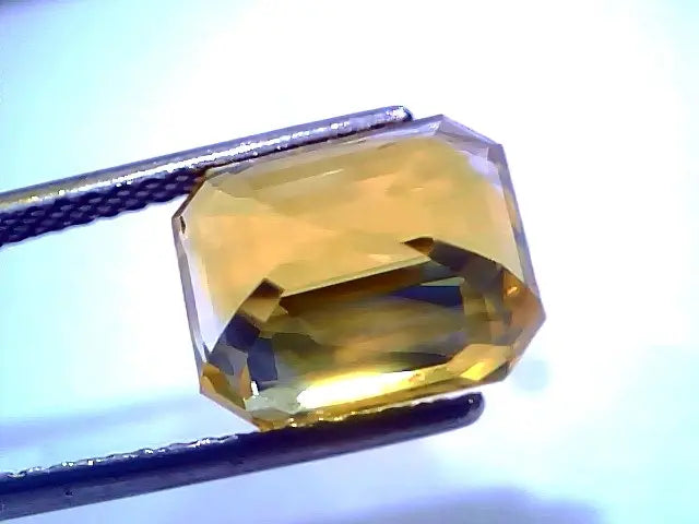9.23 Ct IGI Certified Unheated Untreated Natural Ceylon Yellow Sapphire AAA