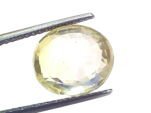 9.26 Ct IGI Certified Unheated Untreated Natural Ceylon Yellow Sapphire - Venus Gems