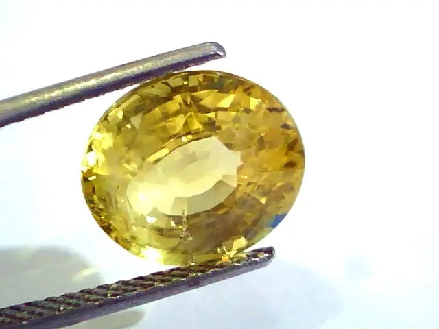9.28 Ct Unheated Untreated Natural Ceylon Yellow Sapphire/Pukhraj