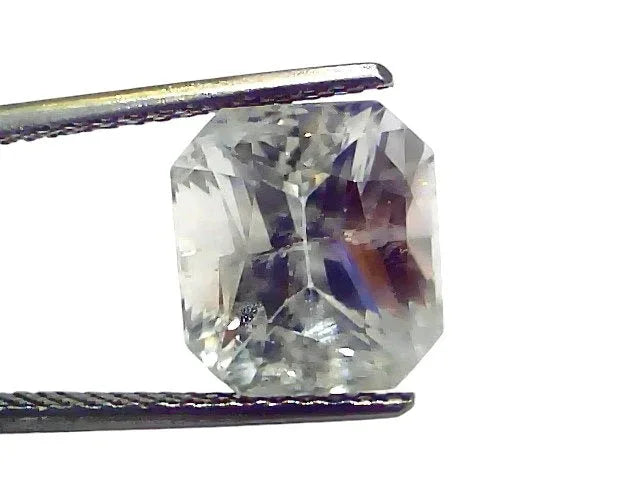 9.29 Ct GII Certified Unheated Untreated Natural Ceylon White Sapphire AA - Venus Gems