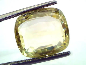 9.32 Ct Unheated Untreated Natural Ceylon Yellow Sapphire AAA