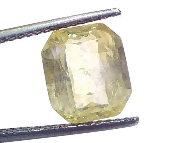 9.34 Ct IGI Certified Unheated Untreated Natural Ceylon Yellow Sapphire - Venus Gems