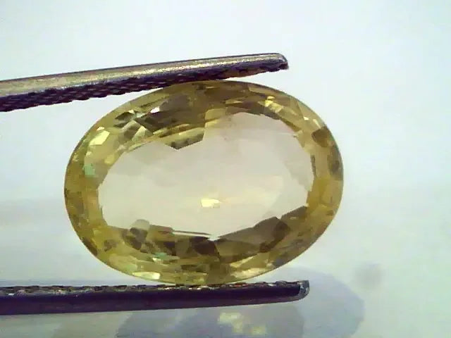 9.67 Ct Unheated Untreated Natural Ceylon Yellow Sapphire Pukhraj - Venus Gems