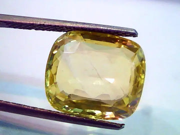 9.68 Ct Unheated Untreated Natural Ceylon Yellow Sapphire AAA