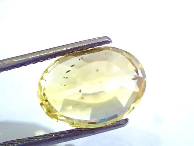 9.68 Ct Unheated Untreated Natural Ceylon Yellow Sapphire/Pukhraj AA