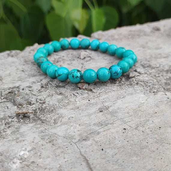 Natural Firoza Bracelet - Original Turquoise Gemstone Bracelet for Protection & Good Fortune