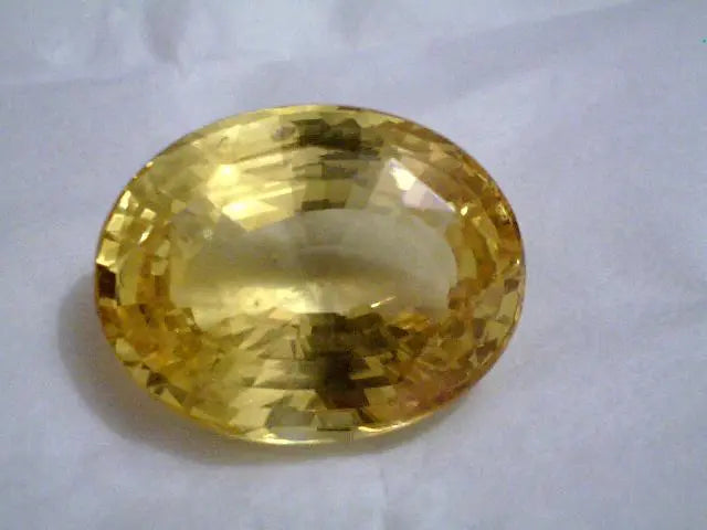 Huge 16.16 Ct Unheated Untreated Natural Yellow Sapphire(Ceylon)