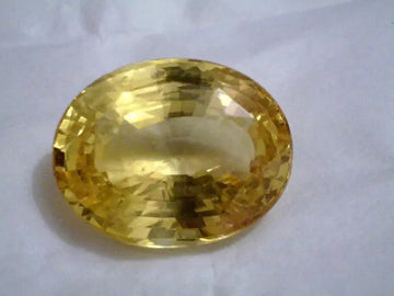 Huge 16.16 Ct Unheated Untreated Natural Yellow Sapphire(Ceylon)