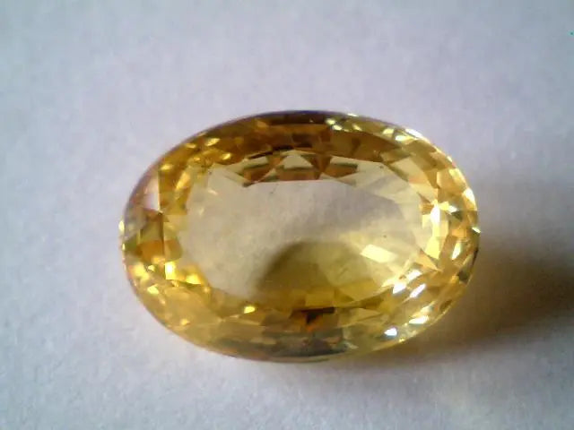 Huge 10.79 Ct Unheated Untreated Natural Yellow Sapphire(Ceylon)