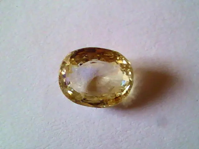 5.40 Ct Unheated Untreated Natural Ceylon Yellow Sapphire A+++++