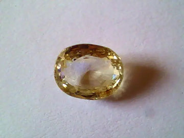 5.40 Ct Unheated Untreated Natural Ceylon Yellow Sapphire A+++++