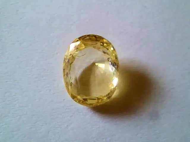 5.35 Ct Unheated Untreated Natural Ceylon Yellow Sapphire A+++++
