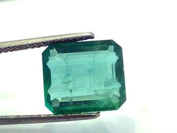 6.49 Ct Certified Untreated Natural Zambian Emerald Gemstone AAA
