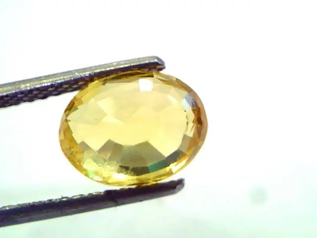 3.57 Ct Unheated Untreated Natural Ceylon Yellow Sapphire AAA