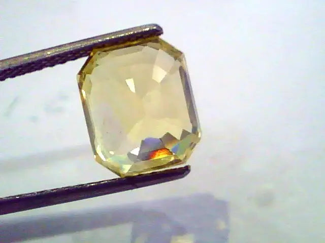 7.68 Ct Certified Unheated Untreated Natural Ceylon Yellow Sapphire
